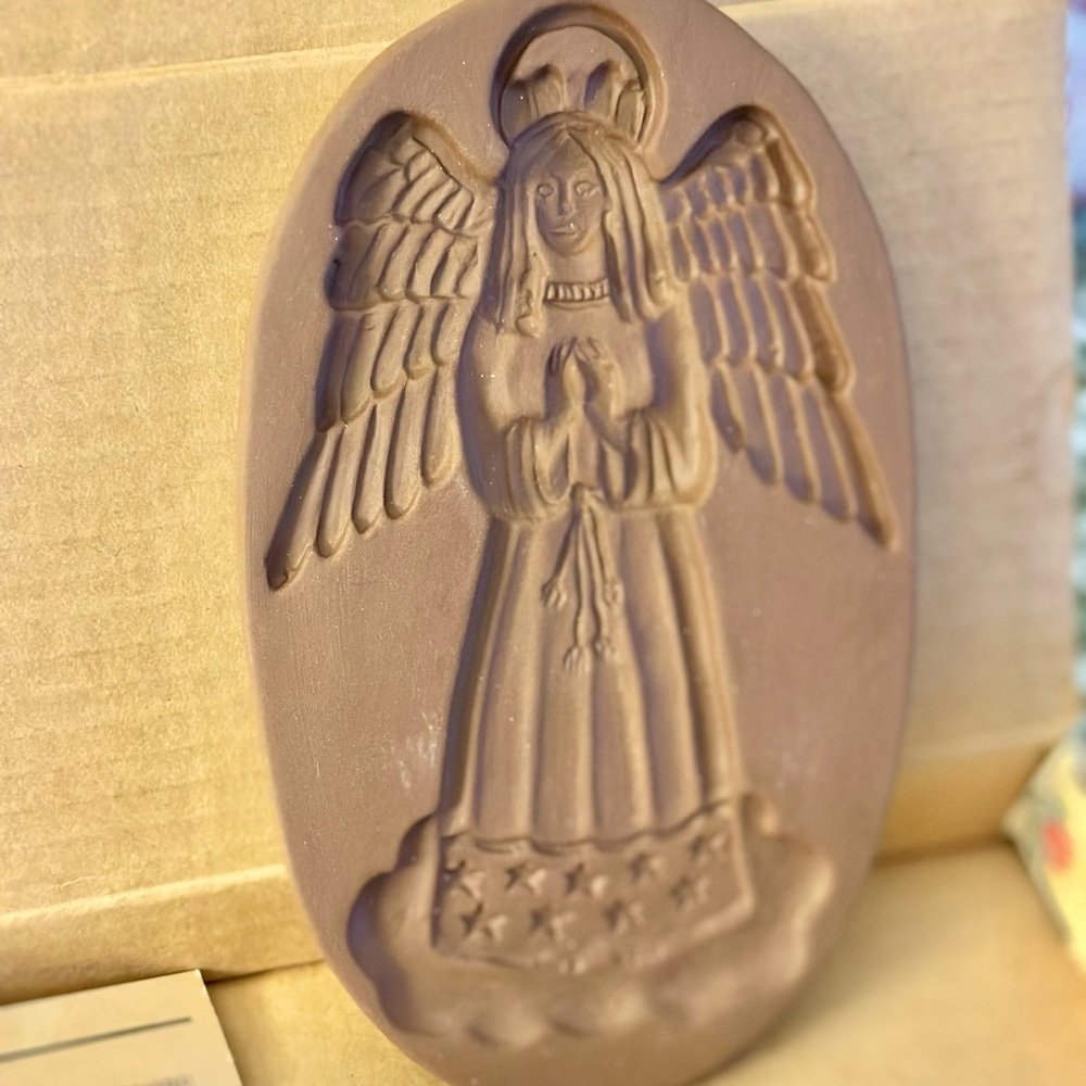 Retro Hartstone Angel Cookie Mold With Box and Recipe - Picture 4 of 9